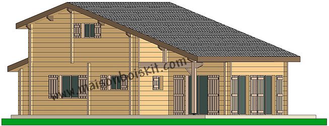 Chalet bois dessin