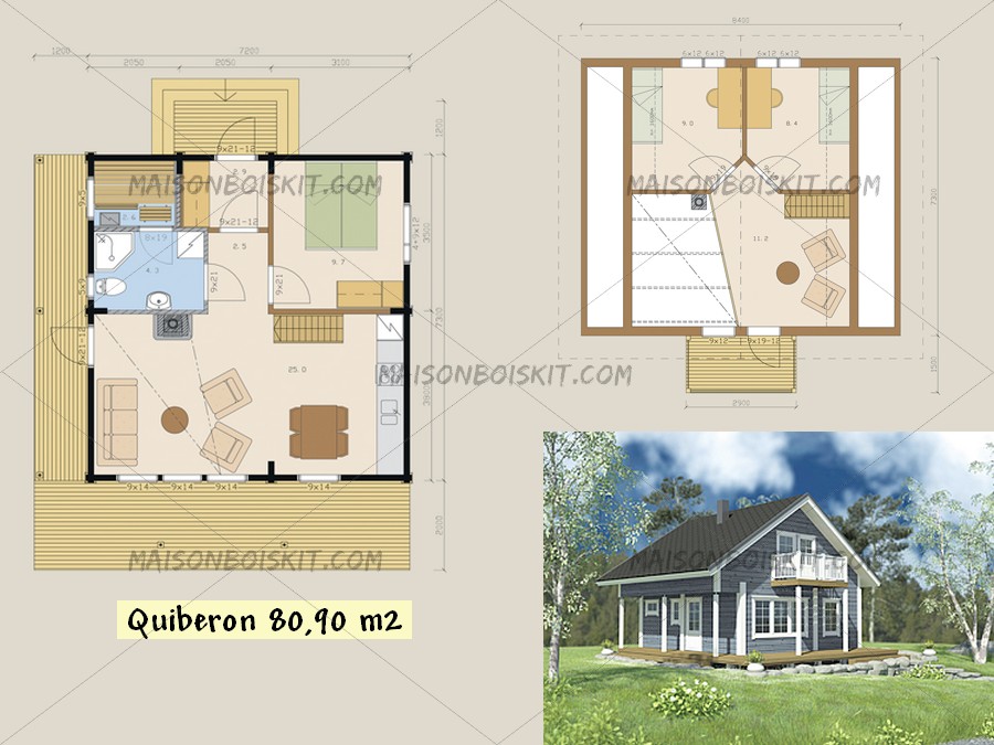 Plan chalet bois 100m2
