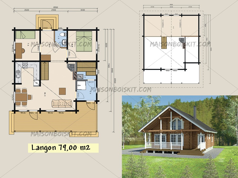 Chalet maison bois kit