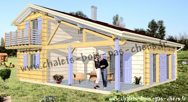 Chalet bois kit habitable pas cher