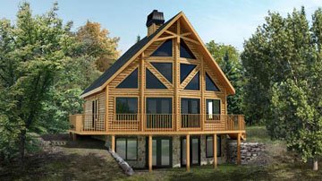 Chalet bois rond
