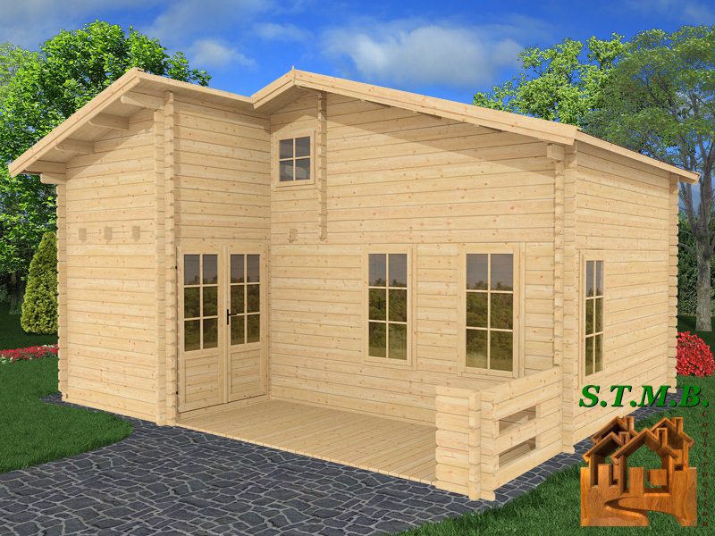 Chalet en kit habitable avec mezzanine