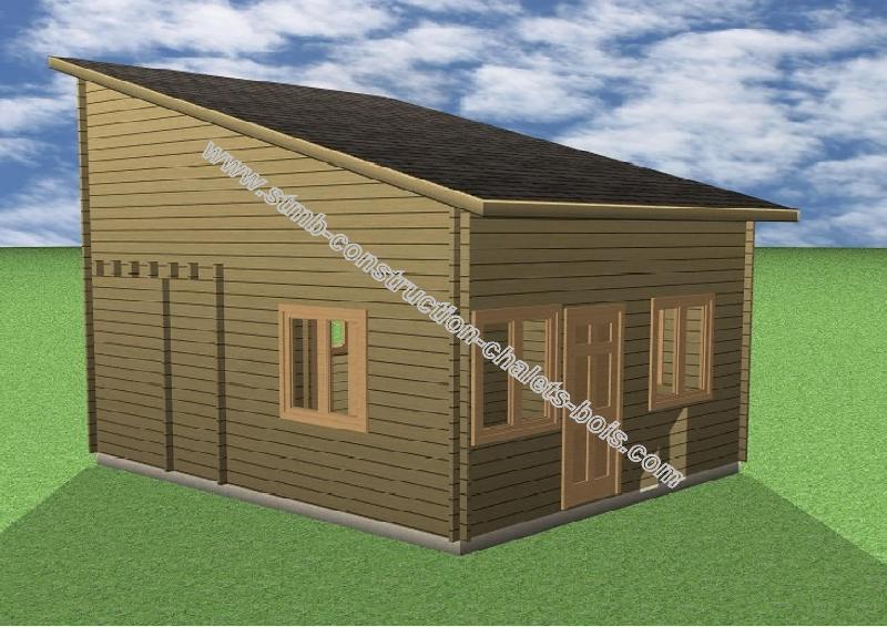 Chalet en bois 40m2 avec mezzanine