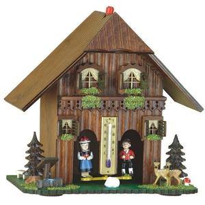 Chalet bois météo thermomètre / baromètre