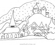 Dessin chalet montagne