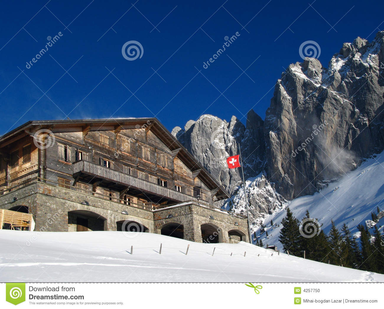 Chalet suisse hiver