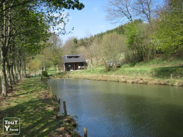 Location chalet avec etang de peche vosges