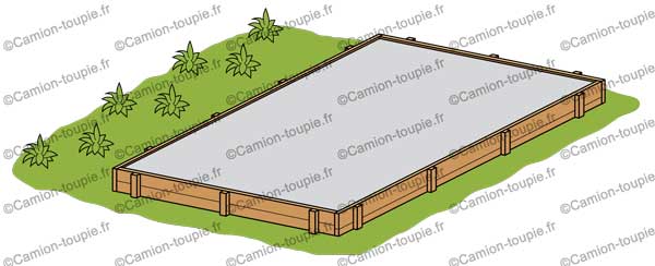 Dalle chalet de jardin