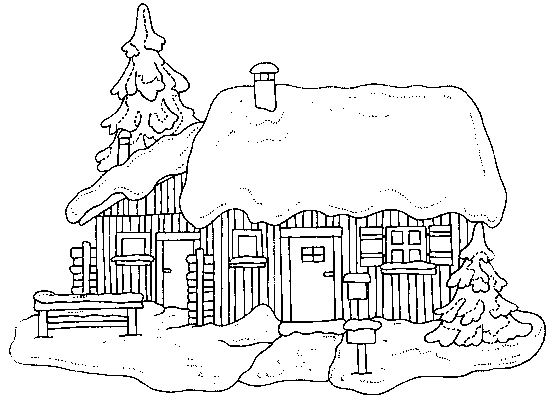 Chalet coloriage