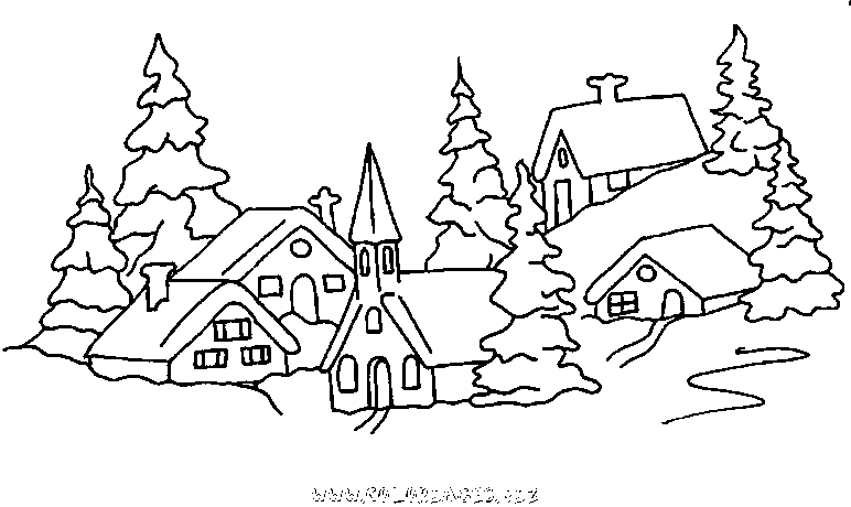Chalet coloriage