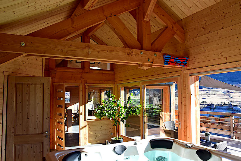 Jacuzzi chalet bois