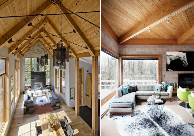 Luminaire chalet moderne