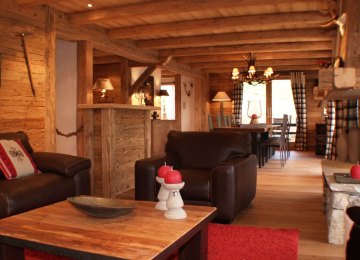 Intérieur chalet bois