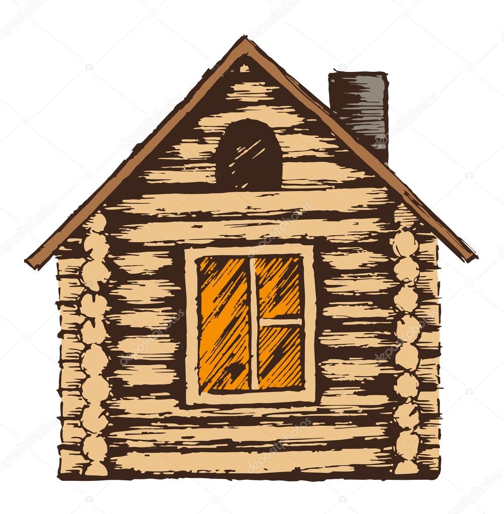 Chalet bois dessin