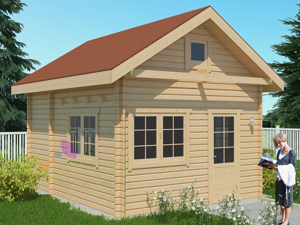 Chalet en bois habitable avec mezzanine