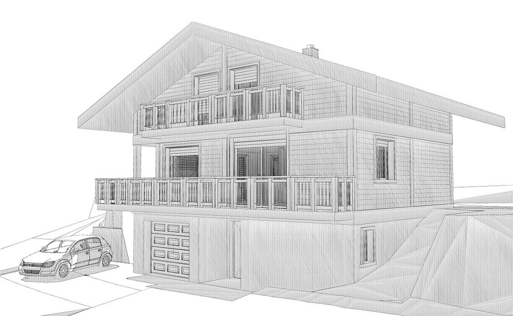 Plan construction chalet