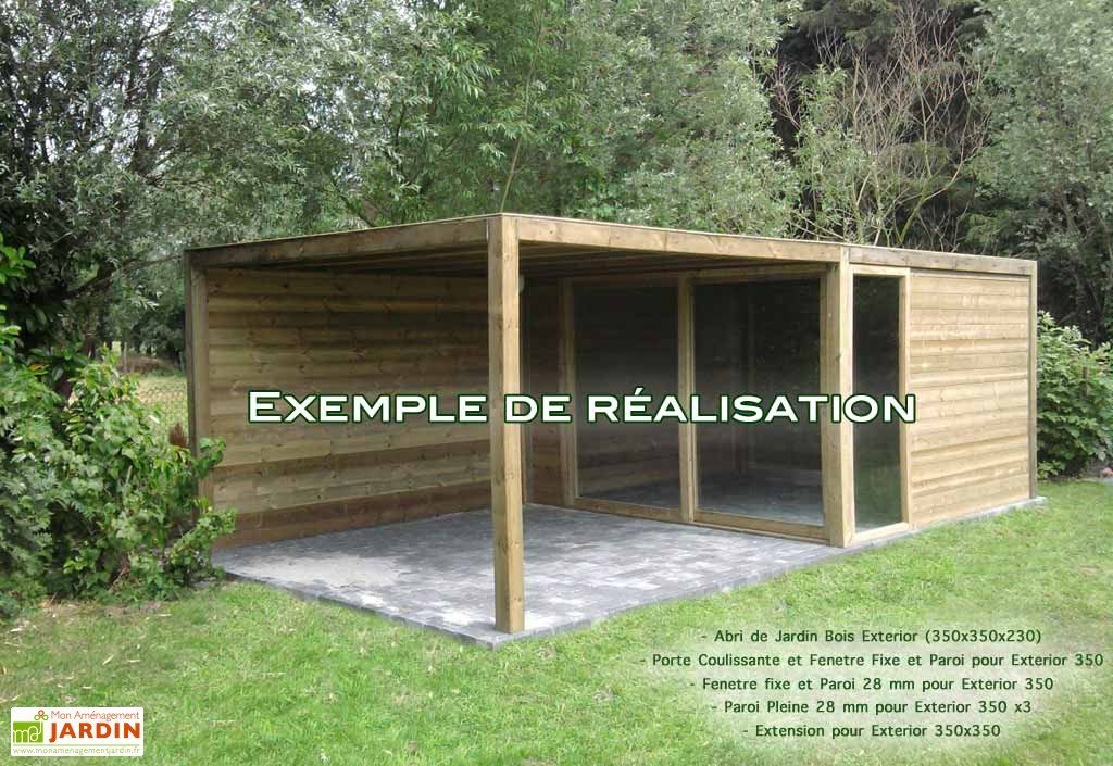 Chalet bois jardin