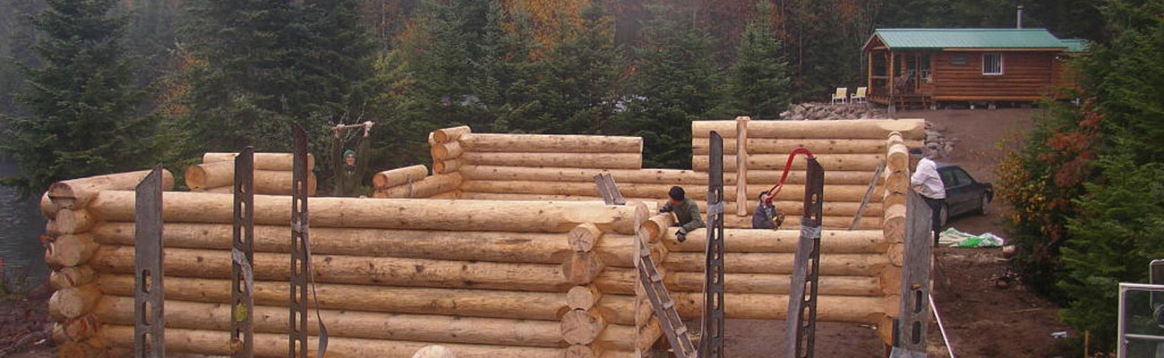 Fabrication de chalet bois rond