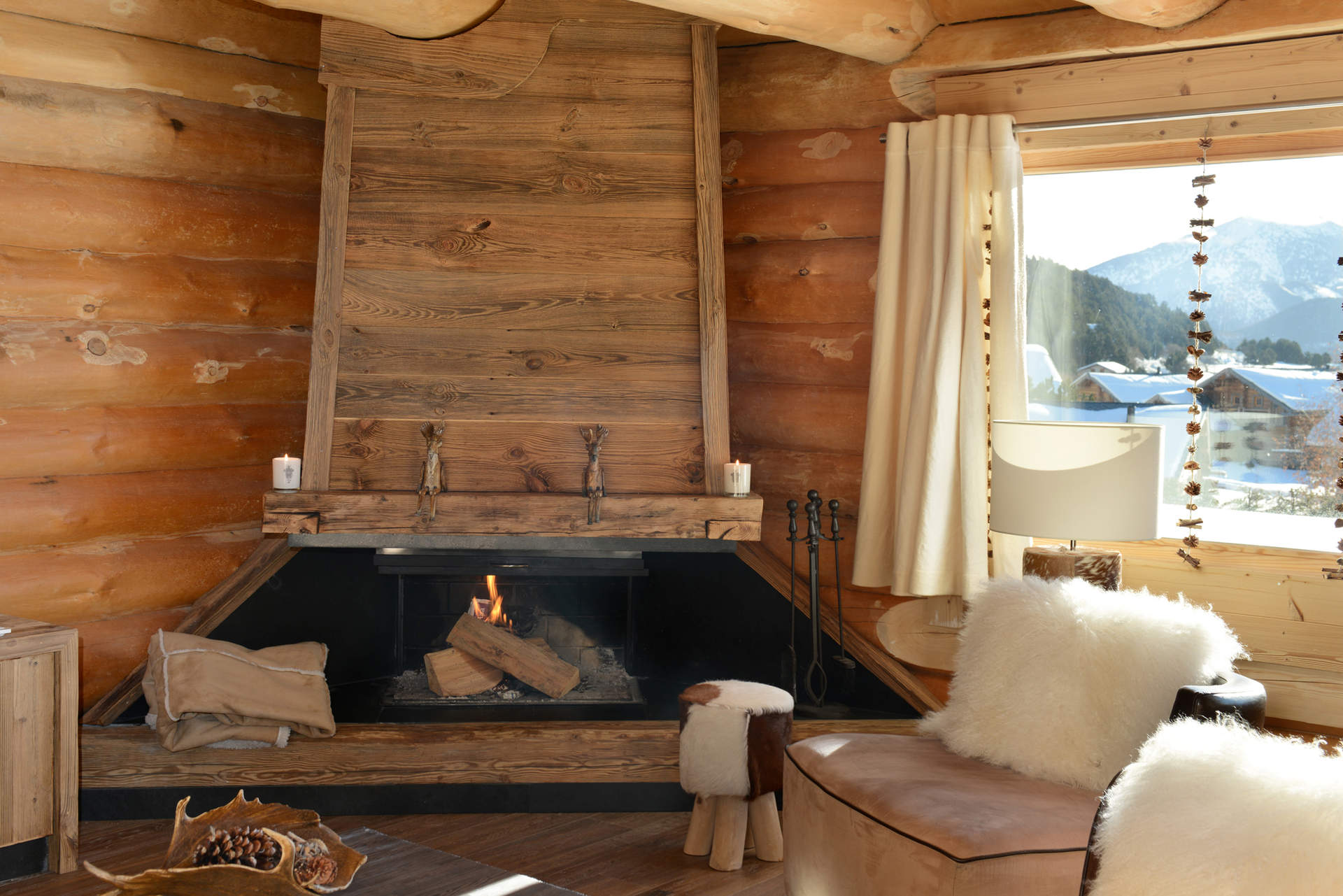 Cheminée de chalet montagne