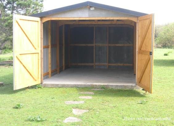 Chalet en bois garage
