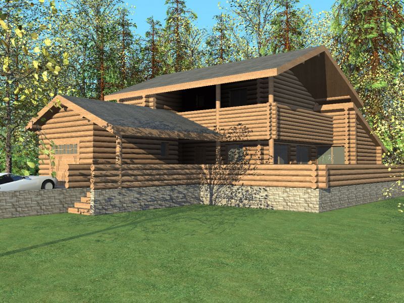 Chalet en tronc d'arbre