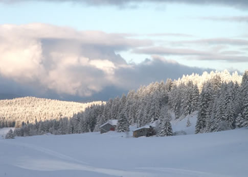 Location chalet jura hiver