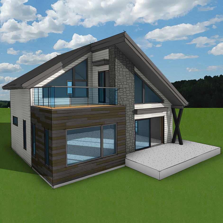 Plan chalet moderne