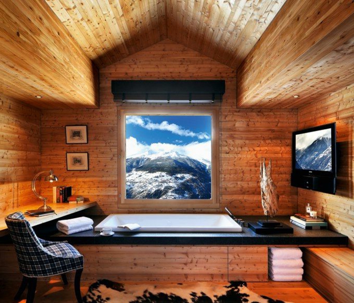Papier peint chalet montagne