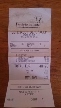 Chalet de l'aulp montmin