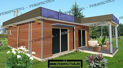 Chalet toit plat habitable