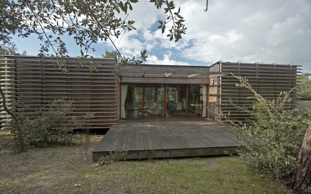 Chalet bois sur pilotis