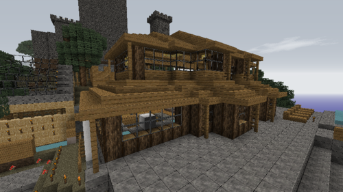 Minecraft chalet en bois