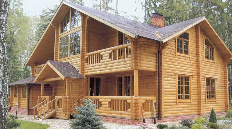 Chalet en bois rondins