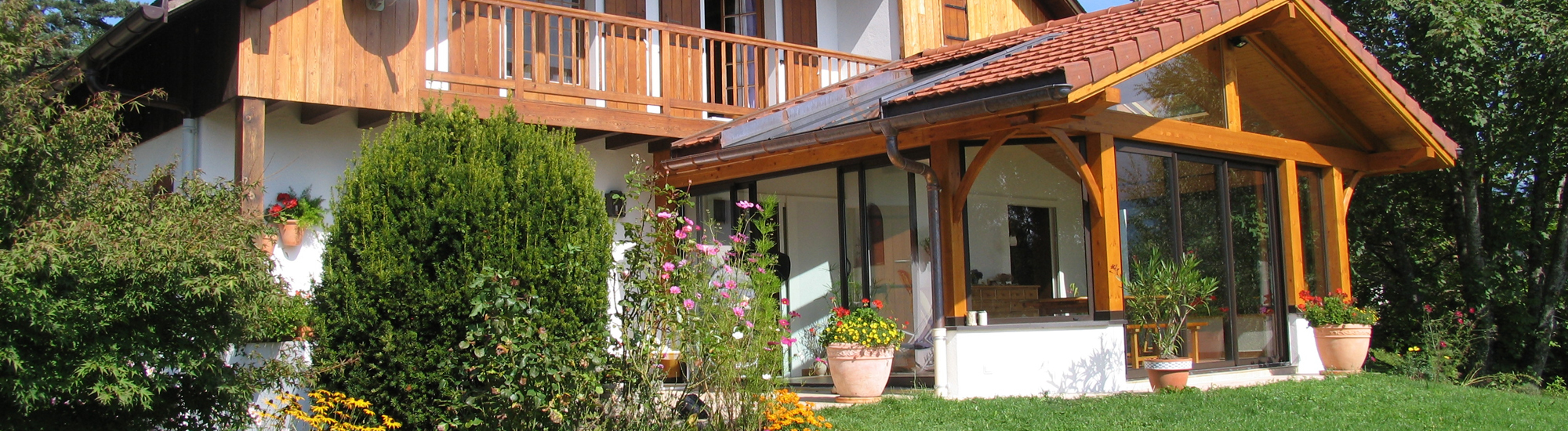 Veranda chalet bois
