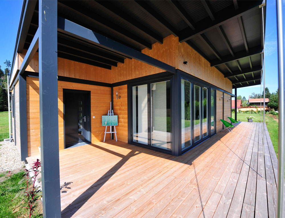 Facade chalet bois