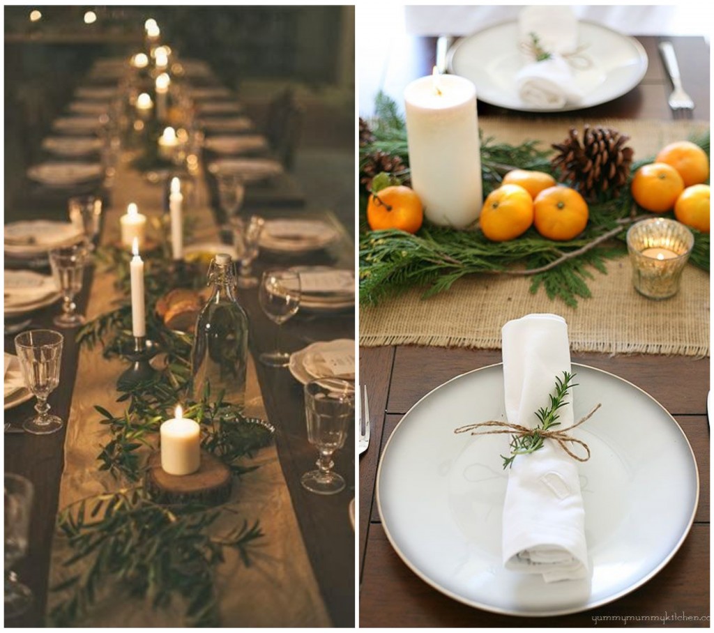 Deco table noel chalet