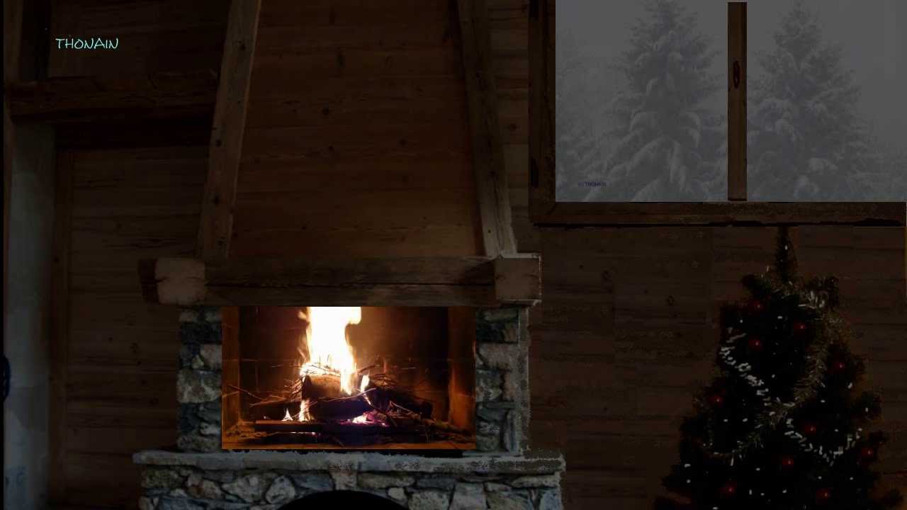 Chalet feu de cheminée