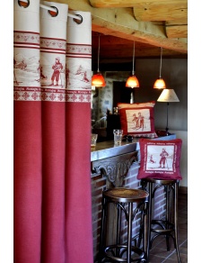 Tissu rideau chalet