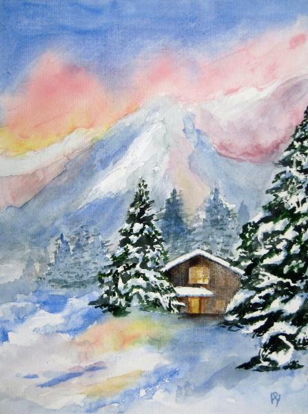 Chalet aquarelle