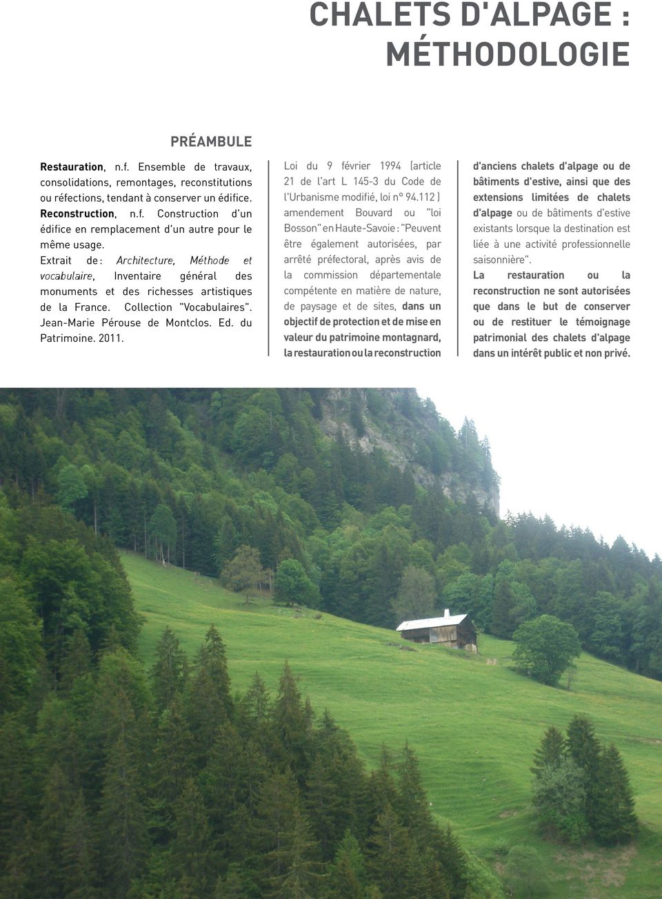 Chalet d'alpage definition