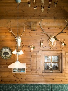 Papier peint style chalet montagne