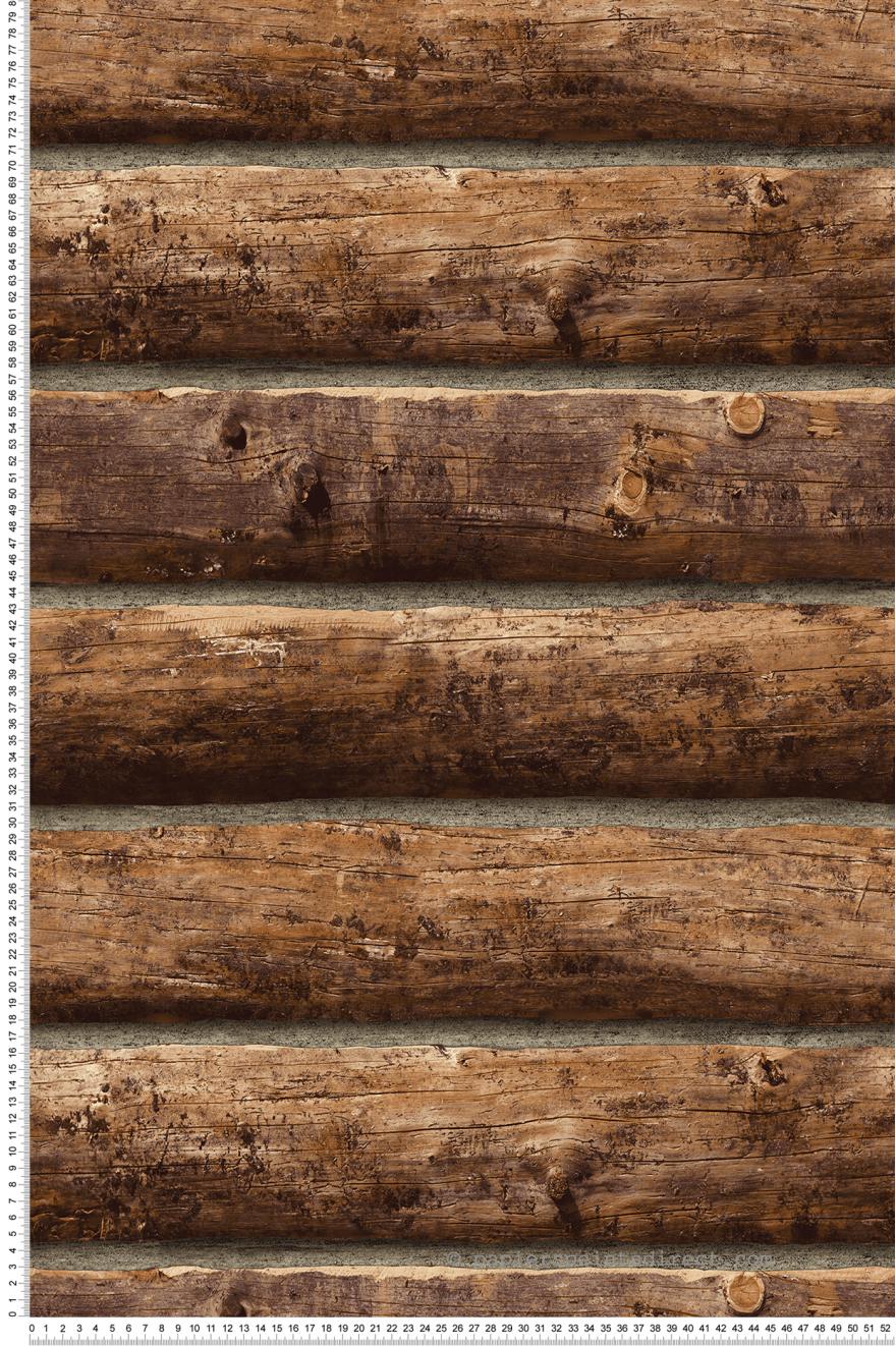 Papier peint bois chalet