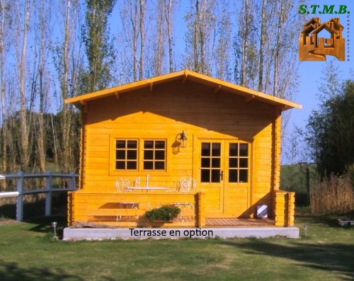 Chalet bois 20m2 mezzanine