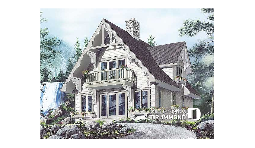 Dessin de chalet suisse