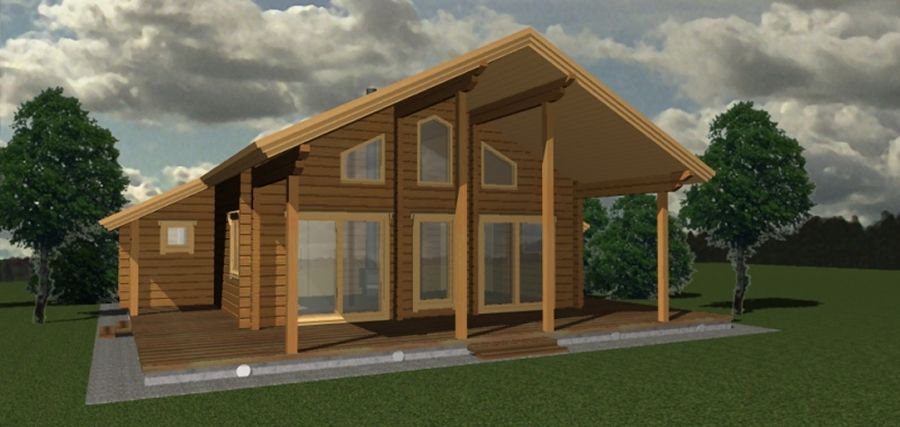 Plan de chalet bois