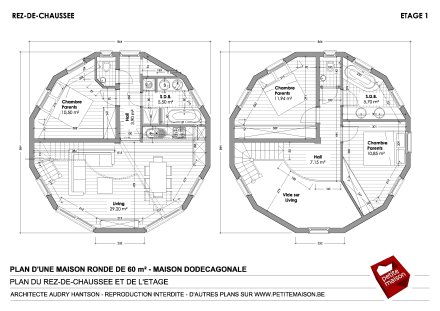Plan chalet bois rond gratuit