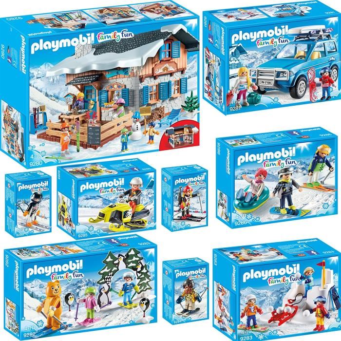Chalet skieurs playmobil