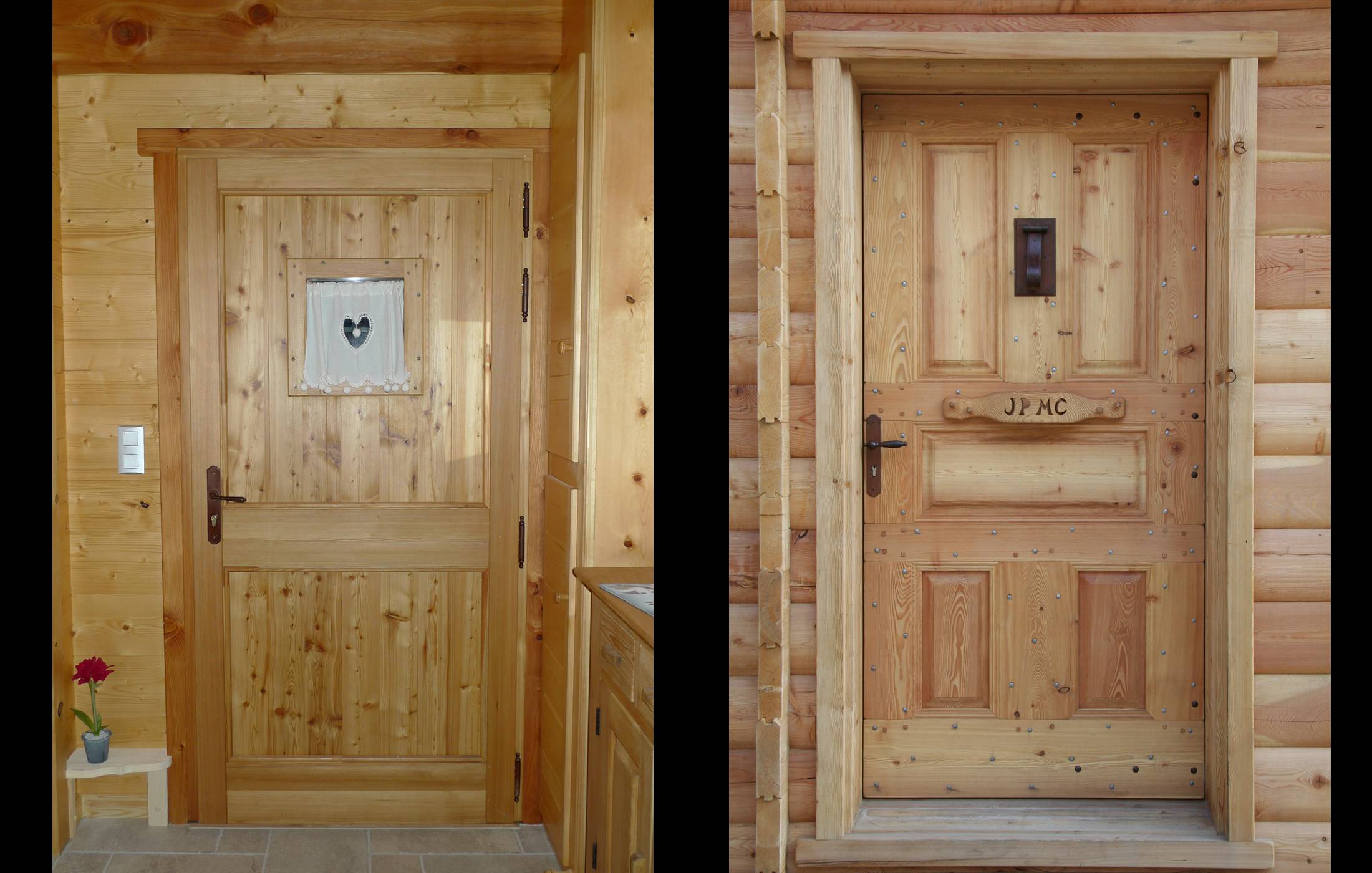 Porte bois chalet