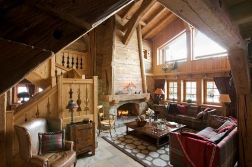 Rideau chalet montagne