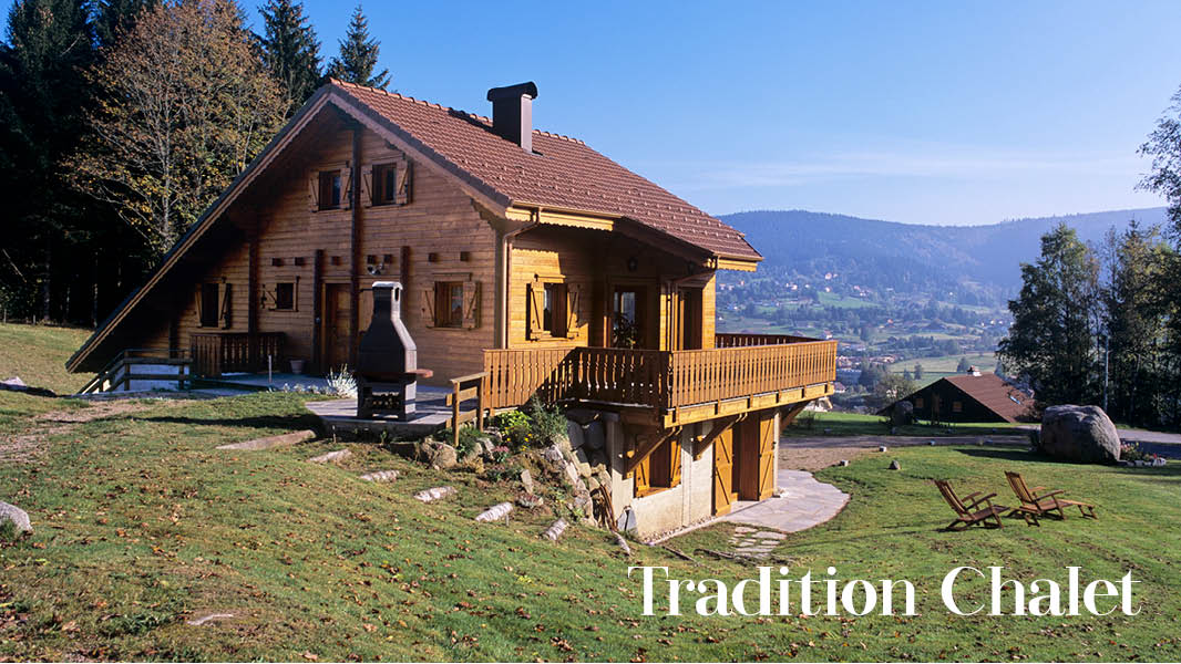 Dessin chalet bois